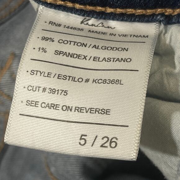 Kancan Jeans Womens Size 5/26 Distressed Denim Blue Paint Splatter 5 26 - Picture 4 of 10